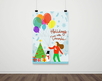 Illustration for Print Ad christmas digital art flat illustration graphics holidays illustration modern