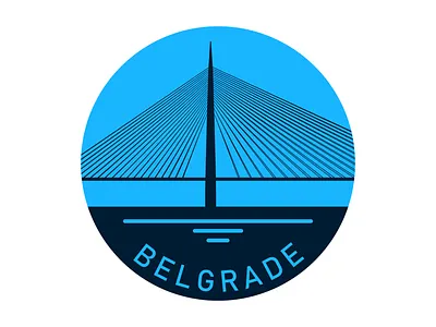 Belgrade sticker branding design dribbbleweeklywarmup experiment fun hometown icon illustration illustrator show and tell sticker town vector warmup weekly challenge weekly warm up