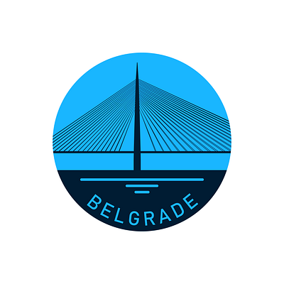 Belgrade sticker branding design dribbbleweeklywarmup experiment fun hometown icon illustration illustrator show and tell sticker town vector warmup weekly challenge weekly warm up