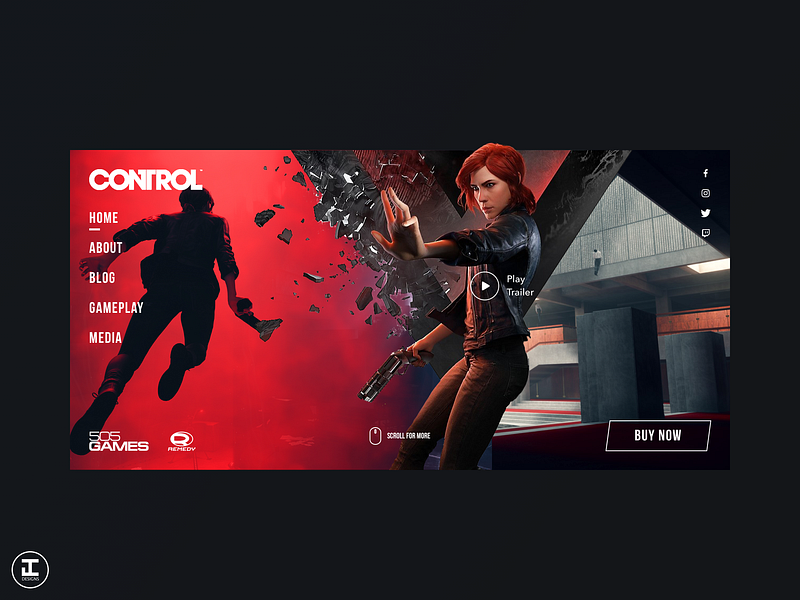 Control - Website Redesign Concept app control design gamer gaming playstation sketch ui ui inspiration ui trends ux ux inspiration ux trends video game website video games web web app web app ui webdesign xbox