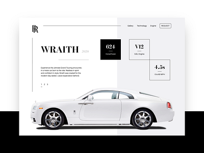 Rolls Royce Motor Cars – Wraith 2020 app design app ui app ui design branding cars contrast luxury rolls royce typography webdesign website website concept