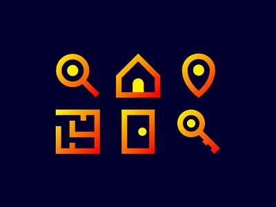 Real estate iconset icon icon design icon set iconography icons real estate real estate logo realestate