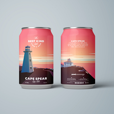 Cape Spear Cider Can Design beer beer branding beer can design beer packaging branding can design cider branding cider can design cider packaging craft beer craft cider illustration newfoundland vector vector art vector artwork vector artworks vector illustration