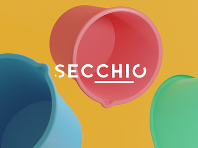 Secchio Splash Screen 3d blender buckets render shapes