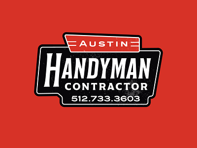 Identity for Austin Handyman Contractor austin brand design brand identity branding contractor handyman identity logo logo mark retro font vintage visual identity