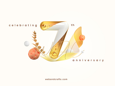 7th anniversary animation design digital painting illustration vector