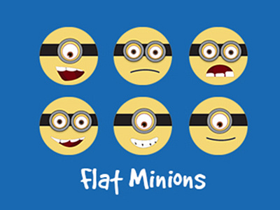 Flat Minions design dribbble flat icons free icons freebie icons icons design icons pack icons set illustration minions minions icon minions love vector wilirax wilirax designs