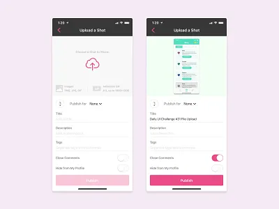 Daily UI Challenge - #031 File Upload app daily 100 challenge dailyui dailyuichallenge design dribbble file upload ios app ui uidesign ux uxdesign