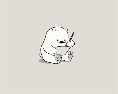 illustration - bare bear cute art illustration illustration art illustrator lineart sketch vector