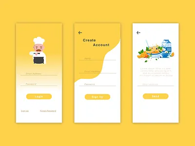 Daily UI Challenge - Day 1 app chef cooking app daily ux design sketch ui ui design ux ux design visual design