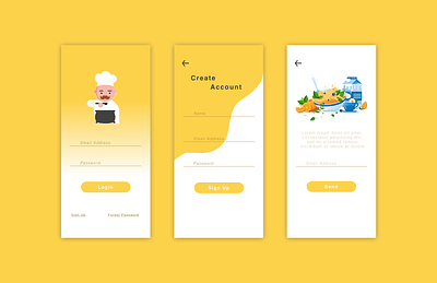 Daily UI Challenge - Day 1 app chef cooking app daily ux design sketch ui ui design ux ux design visual design