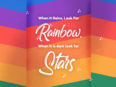 Quotes Rainbow art brand branding design rainbow star typography ui ux vector web