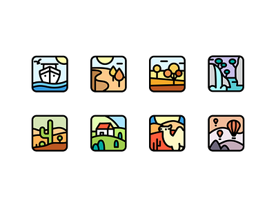 landscape icon illustration ui