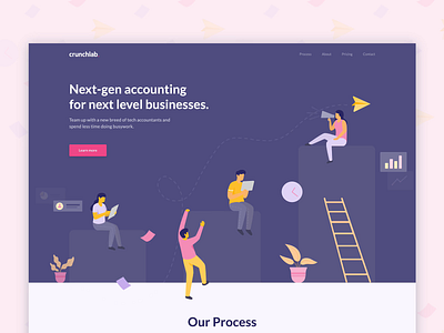 🎉Crunchlab LIVE | Landing page SaaS design illustration interface landing page mobile saas saas website ui ux vector web website