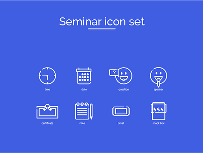 Seminar icon set button icon icon pack icon set iconography icons iconset line outline system icon ui user interface ux