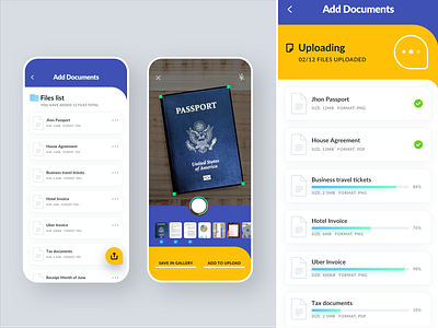 Document Upload App accounting software android app android app design android app development camera app cliffex document scanning app file list ios app ios app design ios app development scanning