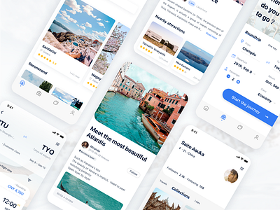 Personal projects-Travel App app design travel app typography ui