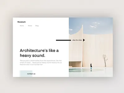 Architecture studio - Home Exploration architect architect website architecture clean design home homepage minimal museum ui ux web web design webdesign website