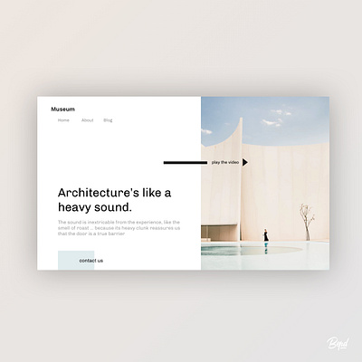 Architecture studio - Home Exploration architect architect website architecture clean design home homepage minimal museum ui ux web web design webdesign website