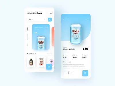 Beer Shop E-Commerce App app basket beer blue cart concept app design ecommerce ecommerce app ecommerce design shop shopping shopping app shopping bag shopping basket shopping cart sketch ui ux