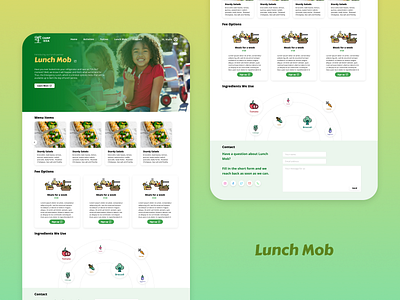 Lunch Mob Redesign adobexd app color design ui web design