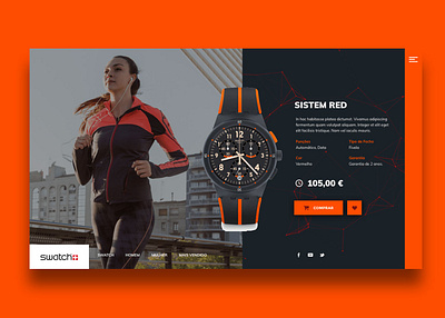 Swatch - More time app clean design flat mobile responsive ui ux web website
