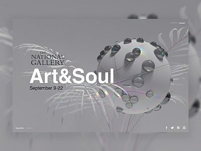 Art&Soul Web Layout c4dr20 ui cinema4d clean interaction interactive london madebystudiojq minimal museum octane uidesign uidesigner ux web web design webgl website