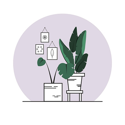 Plants are friends! design flat illustration plants vector web