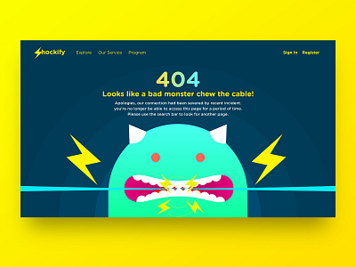 Shockify - 404 Page dailyuichallenge design illustration ui