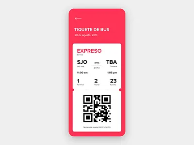 Boarding pass [bus] app boarding bus daily ui dailyui design ticket ui uidesign ux ux design