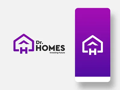 Logo Design for a Property Dealing Firm app branding branding agency design design agency flat h logo h symbol icon identity design illustration illustrator infrastructure logo logo design mockup photoshop property logo symbol symbol icon