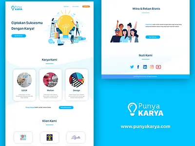 Punya Karya Landing Page agency website landing page design landingpage webdesign website website design