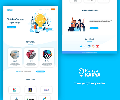 Punya Karya Landing Page agency website landing page design landingpage webdesign website website design