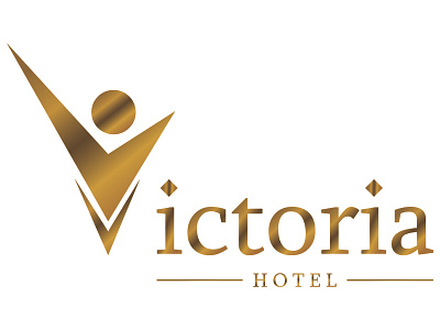 Victoria Hotels branding design hotel logo typography vector