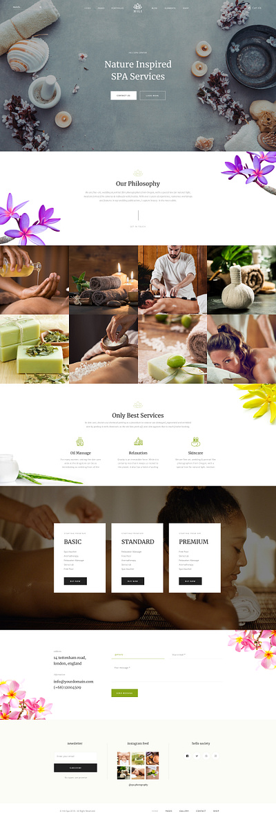 Hili - SPA Services agency business design gallery modern photography portfolio spa webdevelopment wordpress wordpress development