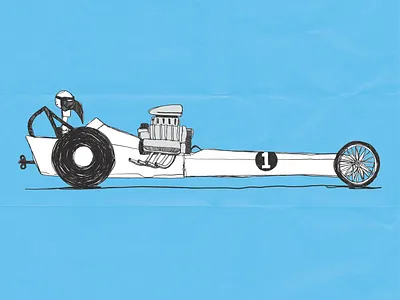 Drag Race Zappatore car illustration pulcinella race car racer racing vector