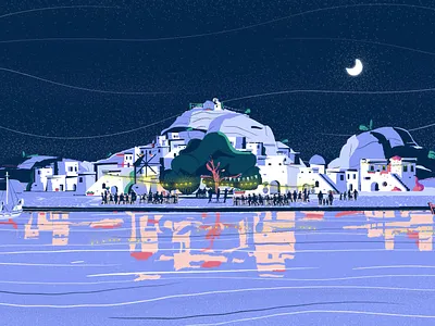 Greek Panigiria 01 2d animation festival illustration motion design music sea summer vibes