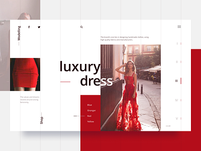 Fashion Web UI design dress fashion luxury minimal web website