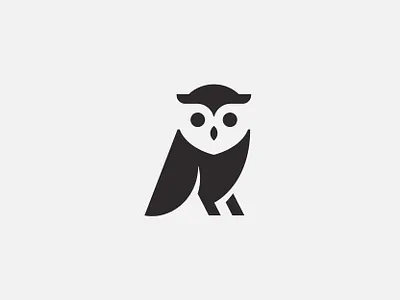 Owl Logo / No Sleep animal bird eyes fly icon logo mark minimal owl simple symbol