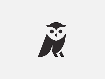 Owl Logo / No Sleep animal bird eyes fly icon logo mark minimal owl simple symbol
