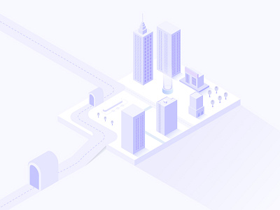 Isometric City city cityscape illustration isometric isometric illustration small city