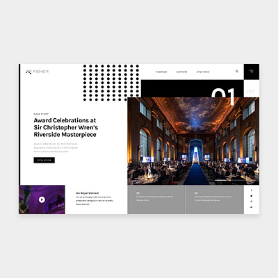 Event Production Homepage Idea app dailyinspiration design designer digital mobile ui uiux ux web