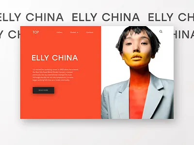 Web design concept page (model agency) design design concept digital fashion fashion shop landing landing page model model agency online shop personal personal website site design ui design uidesign web design web design webdesign website website design