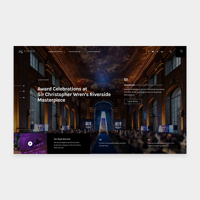 Event Production Homepage Idea design designer designinspiration digital graphicdesign ui uidesign uiux ux web