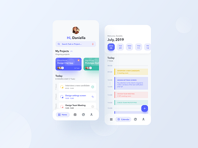 Time Management Concept app design figma flat iphone x mobile task manager time management ui ux vector