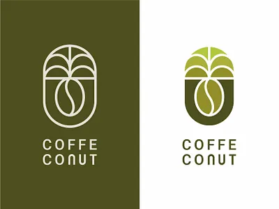 Coffe Conut Logo brand agency branding coconut coffee coffee bean design drink logo logo designer logomark restaurant
