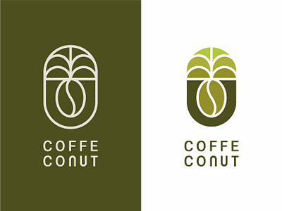 Coffe Conut Logo brand agency branding coconut coffee coffee bean design drink logo logo designer logomark restaurant