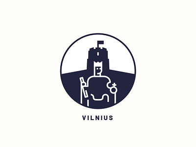 Vilnius art city city branding design dribbble hometown icon illustration logo print vector vilnius