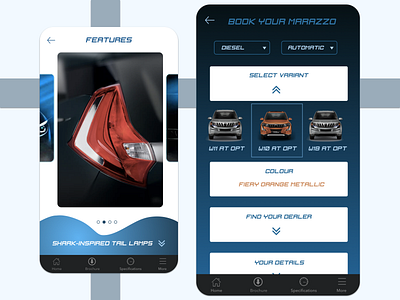 Mahindra Marazzo automobile automotive mahindra mahindra marazzo marazzo mobile app design mobile ui user interface design