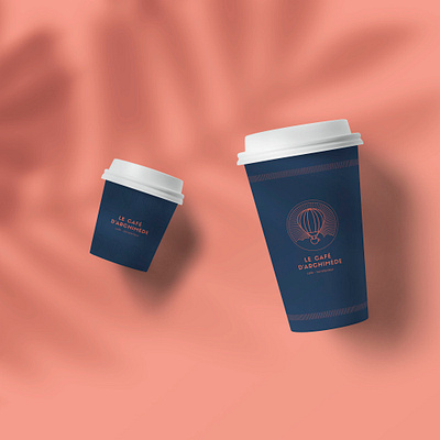 Le Café d'Archimède artisan brand branding coffee creation cup design identity illustration logo